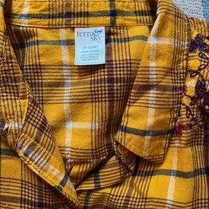 Beautiful 😍 Embroidered light weight flannel shirt